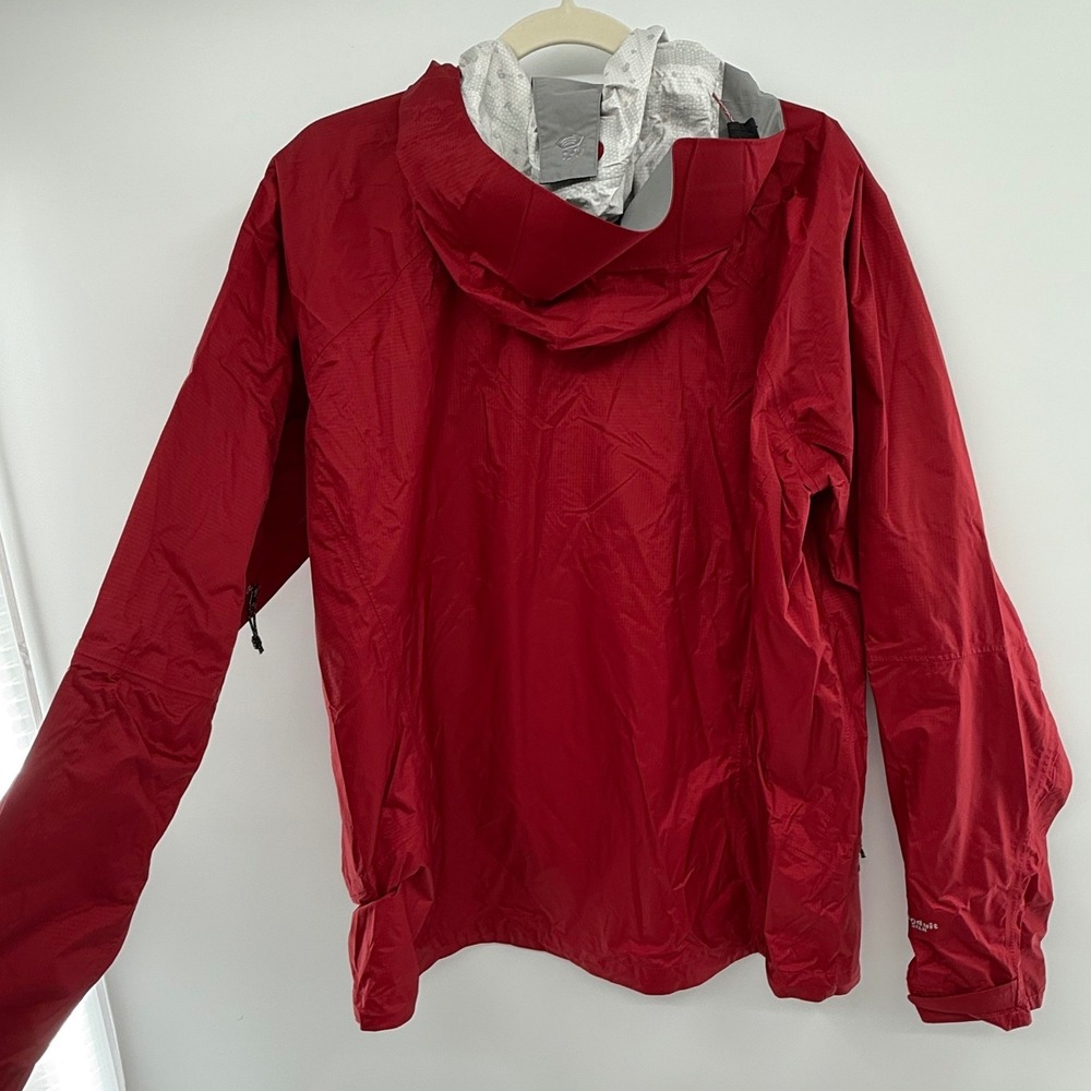Mountain Hardwear Red Hooded Rain Jacket Women's XL Waterproof Windbreaker - Picture 5 of 5